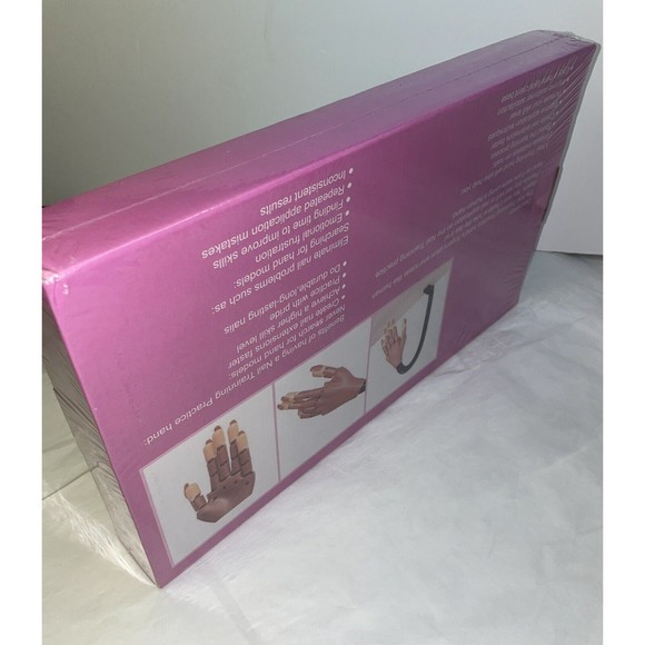 Nail Training Practice Hand 100 Tips Nail Tech Pivot Rotate Fake Hand Manicure - Picture 2 of 12